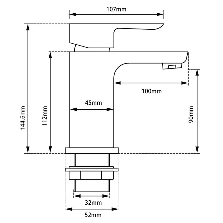 VOG Black Basin Mixer Tap