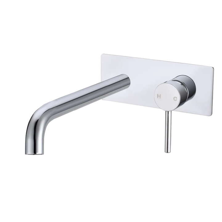 LUCID PIN Series Chrome Wall Mixer With Round Spout