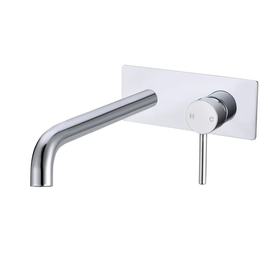 LUCID PIN Series Chrome Wall Mixer With Round Spout