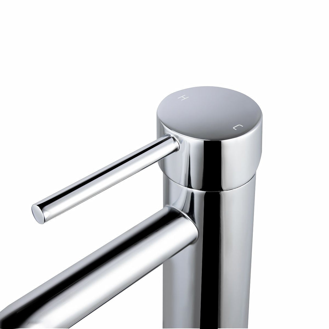 LUCID PIN Series Round Chrome Basin Mixer