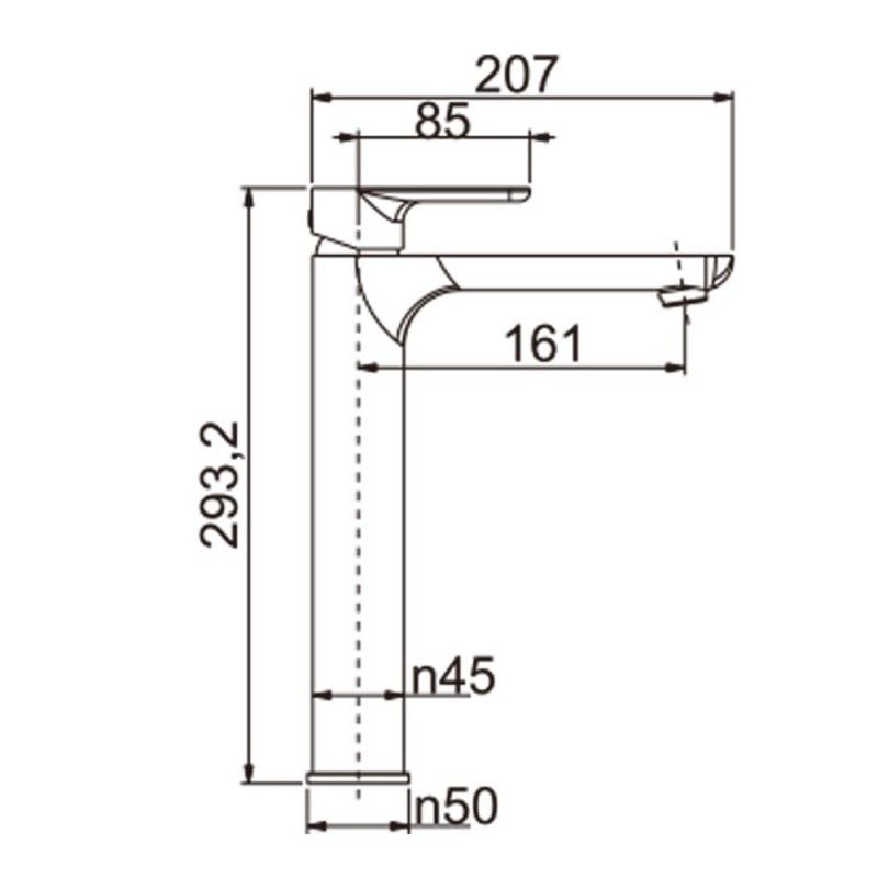 VOG Brushed Yellow Gold Tall Basin Mixer