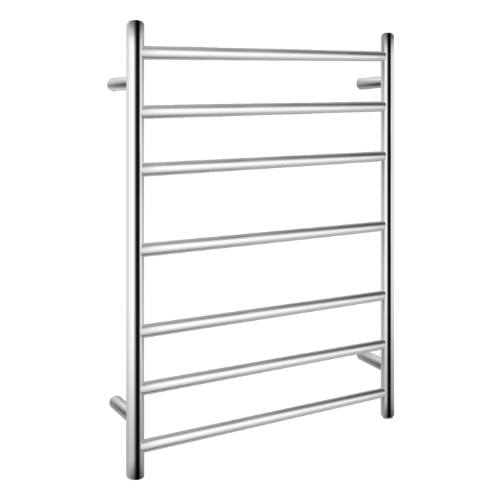 Round Chrome Electric Heated Towel Rack 7 Bars