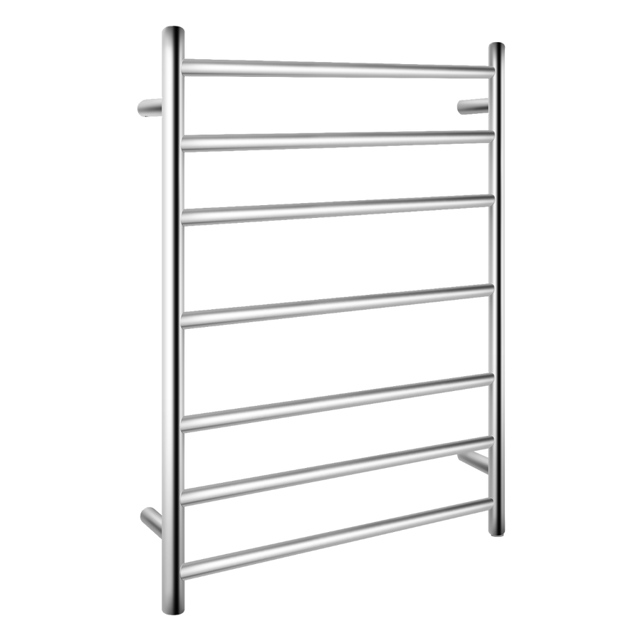 Round Chrome Electric Heated Towel Rack 7 Bars