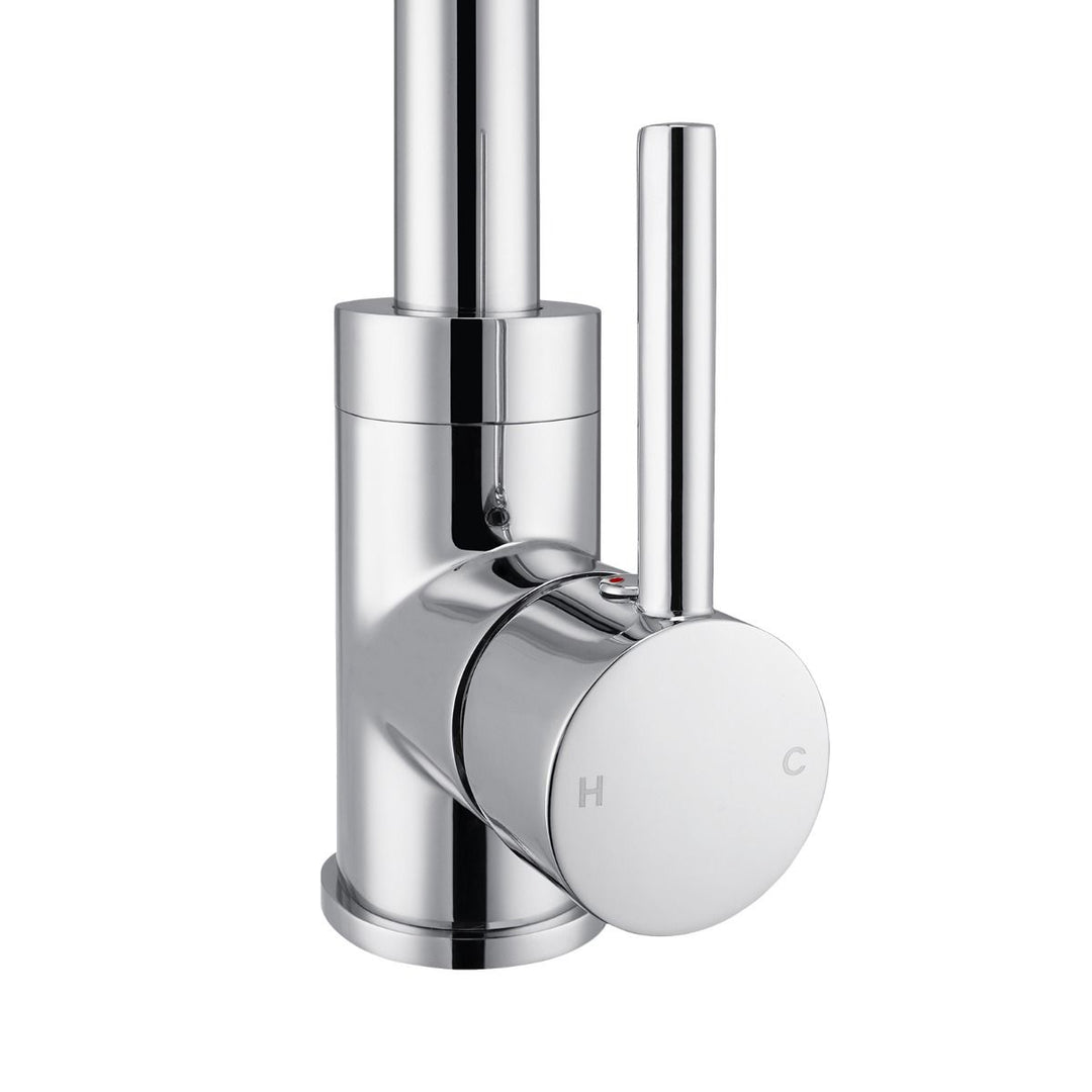 Round Chrome Standard Kitchen Sink Mixer Tap