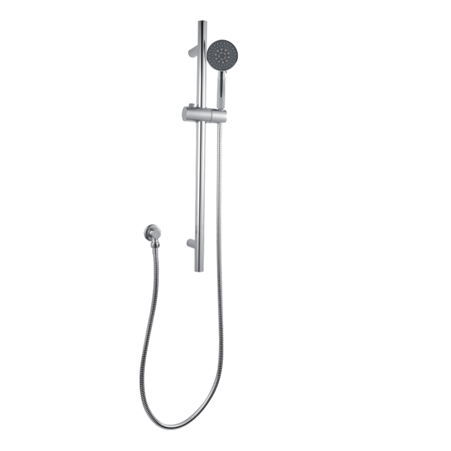 Round Chrome Hand held Shower Set With Rail