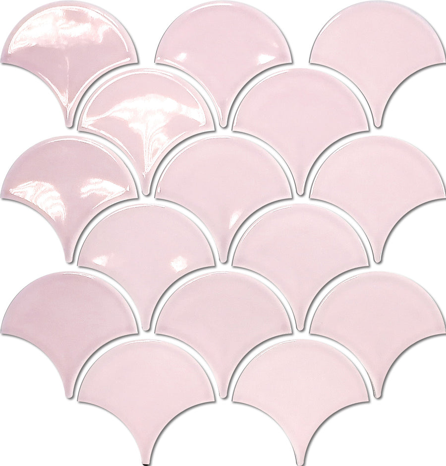 FISHSCALE PINK GLOSS ZGA2401 CHIP SIZE 95X86 SHEET SIZE 259X273 - FISHSCALE PINK GLOSS