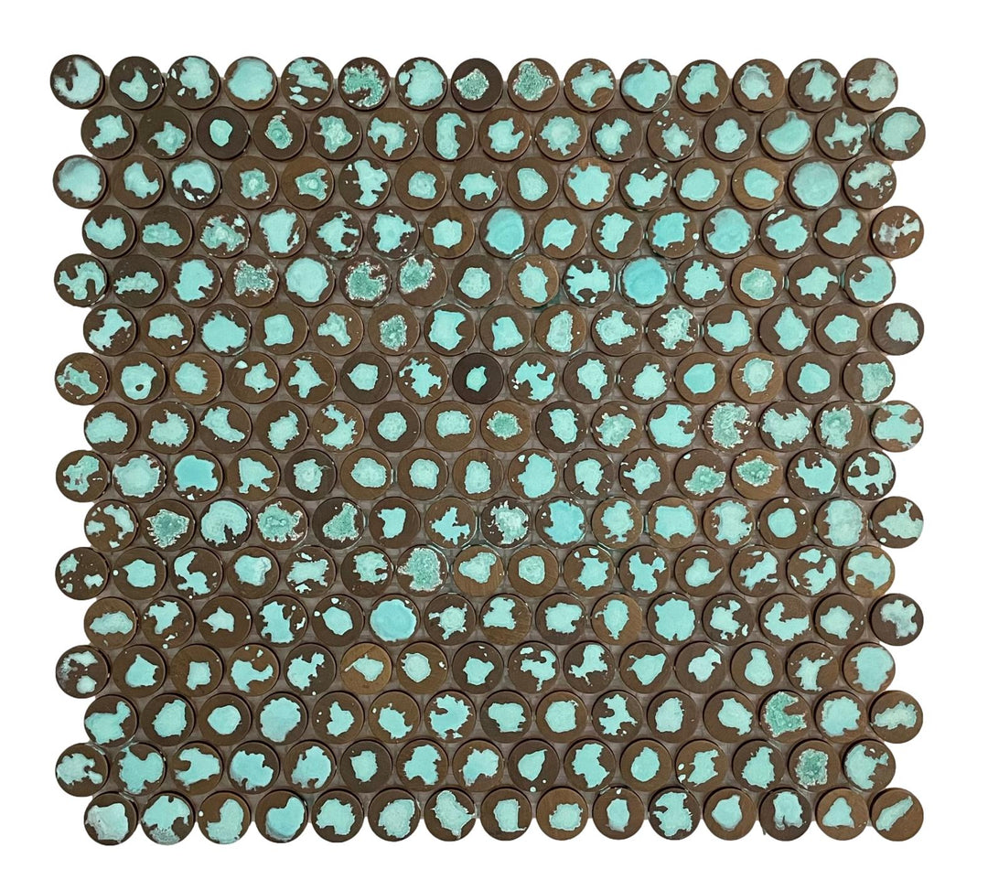 ATLANTIS PENNY COPPER 20MM CFM1033RUSTIC SHEET SIZE 290X315X8MM - PENNY COPPER ATLANTIS