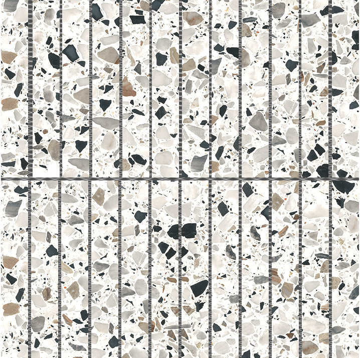 KIT KAT FUSION TERRAZZO CHIP SIZE 22X145X6MM SHEET SIZE 300X300 - KIT KAT FUSION