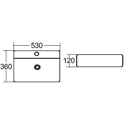 WH Basin Square 530x360x120 IS2389
