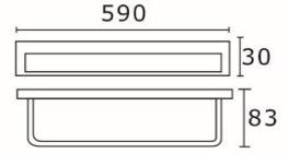 Recxis Single Towel Rail 600mm IS3111