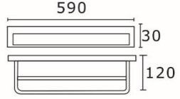 Recxis Double Towel Rail 600mm IS3112