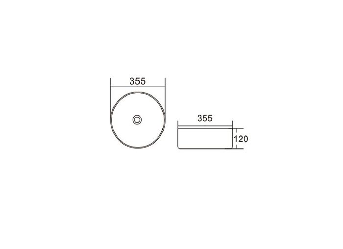 Radius Round Basin 355x355 Gloss White IS4088