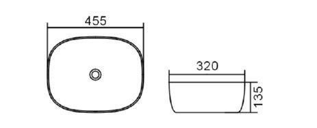 Oval Basin 455x320x135 IS4096