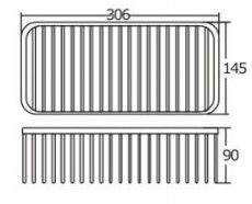 Rectangular Basket 306x145x90mm IS5501