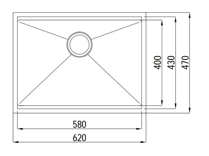 ARF Sink 810S 620x470x220 M-RF-810