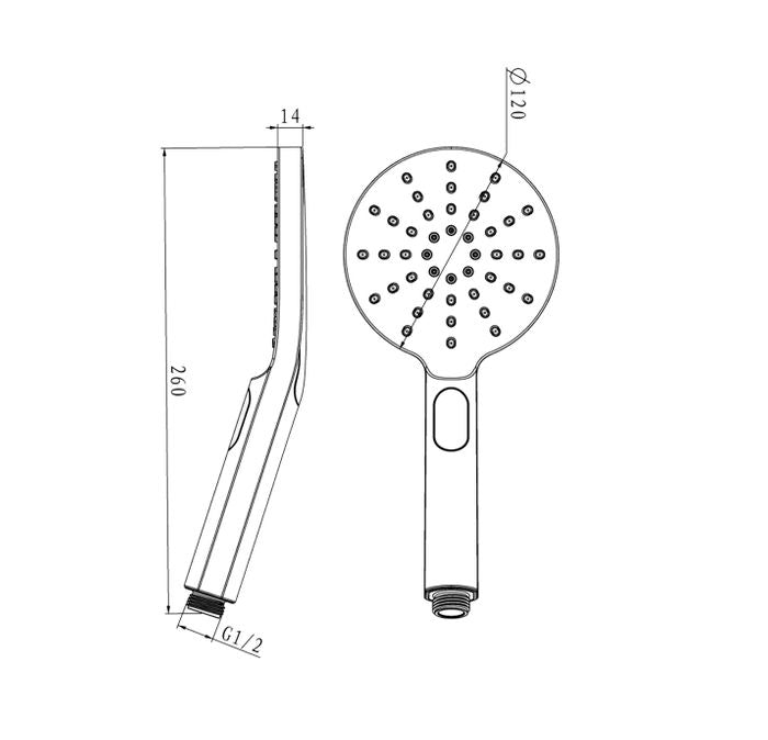 Pavia Hand Shower BNPavia Hand Shower Brushed Nickle PHSBN