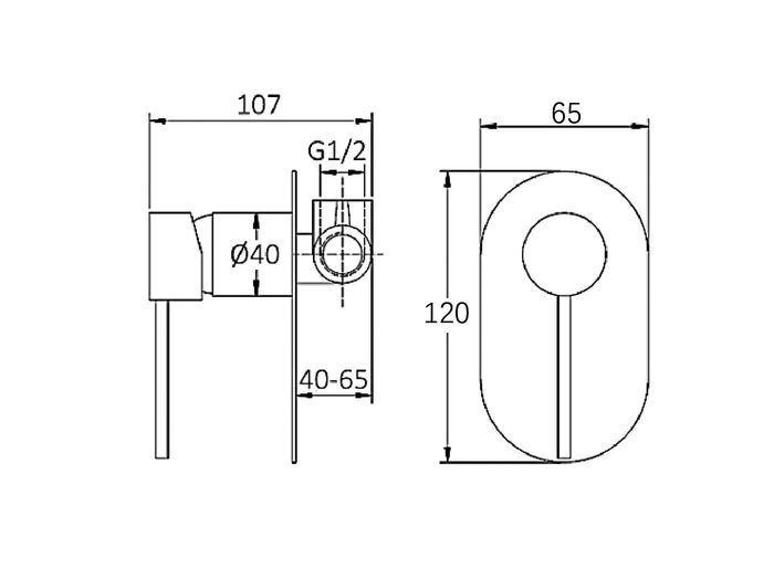 Roul Wall  Mixer Chrome R12SM