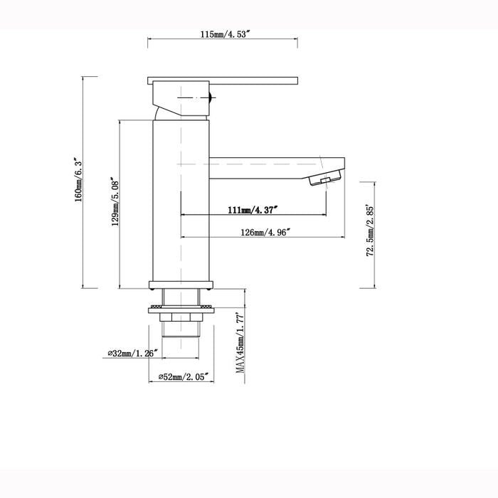 Taran Basin Mixer Chrome TBM