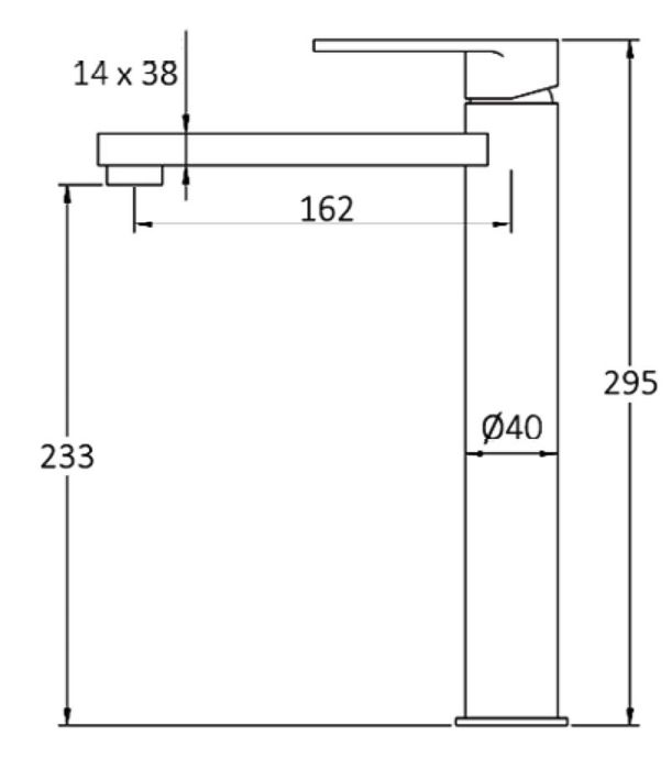 Vetto Tall Basin Mixer Gunmetal Grey V11TBMGM