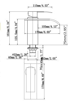 Water Fall Basin Mixer WFBM