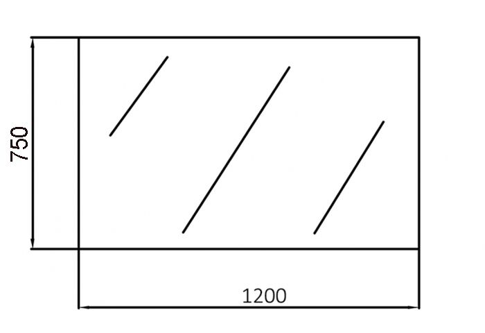 BM1200 Beveled Edge Mirror 1200x750X5mm BM1200