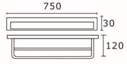 Recxis Double Towel Rail 750 IS3114