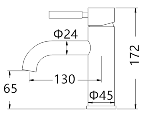 PBMB Pavia Basin Mixer Matt Black PBMB