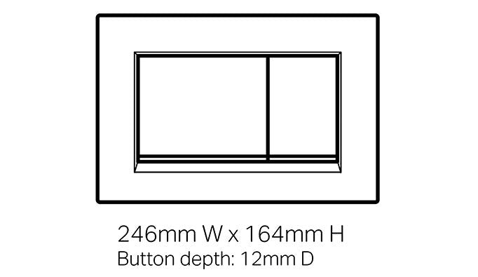 Sigma30 Dual Flush Button Square Matt White With Chrome Trim 115.883.JT.1