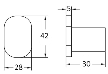 Vetto Robe Hook Brushed Nickel IS1700BN