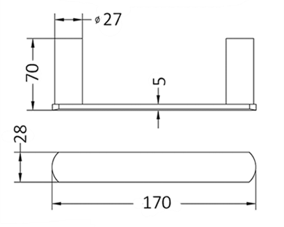 Vetto Paper Holder Gun Metal IS1708GM