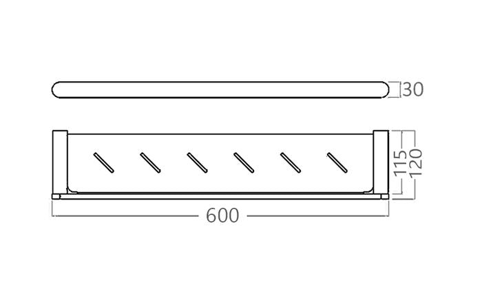 Vetto Metal Shelf Brushed Nickel IS1710BN