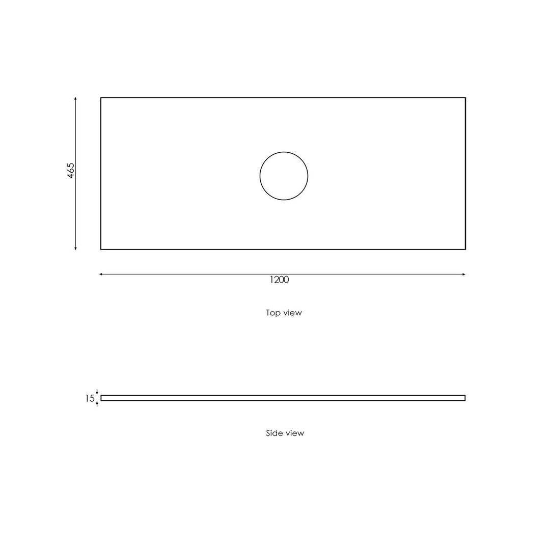 Satin Light Grey Hampton Mark II1200 Wall Hung Amani Grey Top No Taphole HPM1200GST-G-NTH