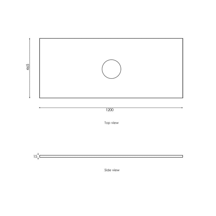 Satin Light Grey Hampton Mark II1200 Wall Hung Amani Grey Top No Taphole HPM1200GST-G-NTH