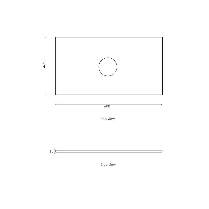 Satin Light Grey Hampton Mark II600 Wall Hung Amani Grey Top No Taphole HPM600GST-G-NTH