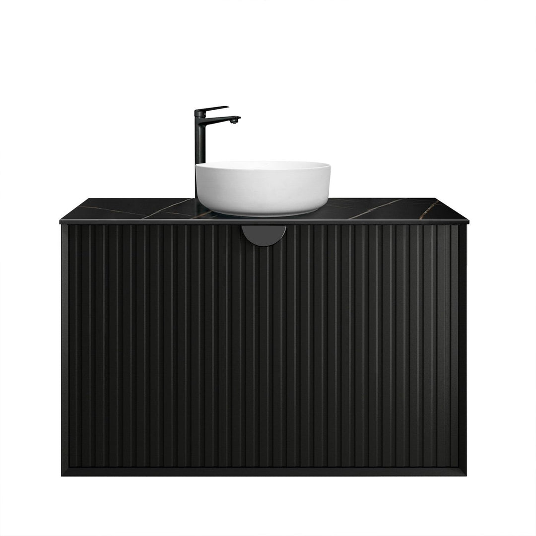 MATTE BLACK MARLO 900MM WALL HUNG VANITY