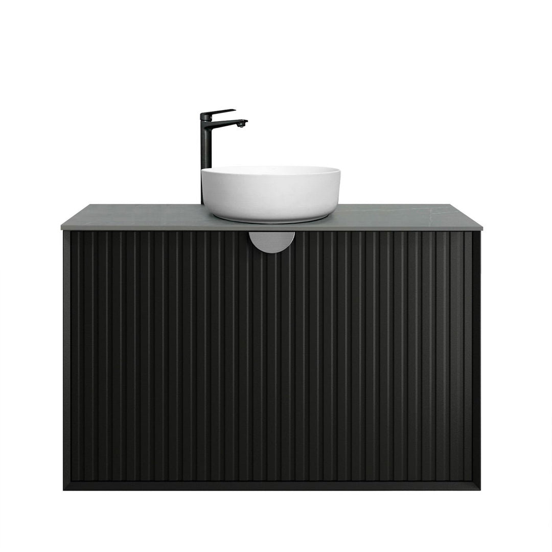 MATTE BLACK MARLO 900MM WALL HUNG VANITY