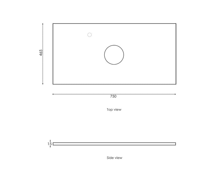 Satin White Noosa750 Wall Hung Amani Grey Top 10 O'clock Taphole NS750WST-G-10TH