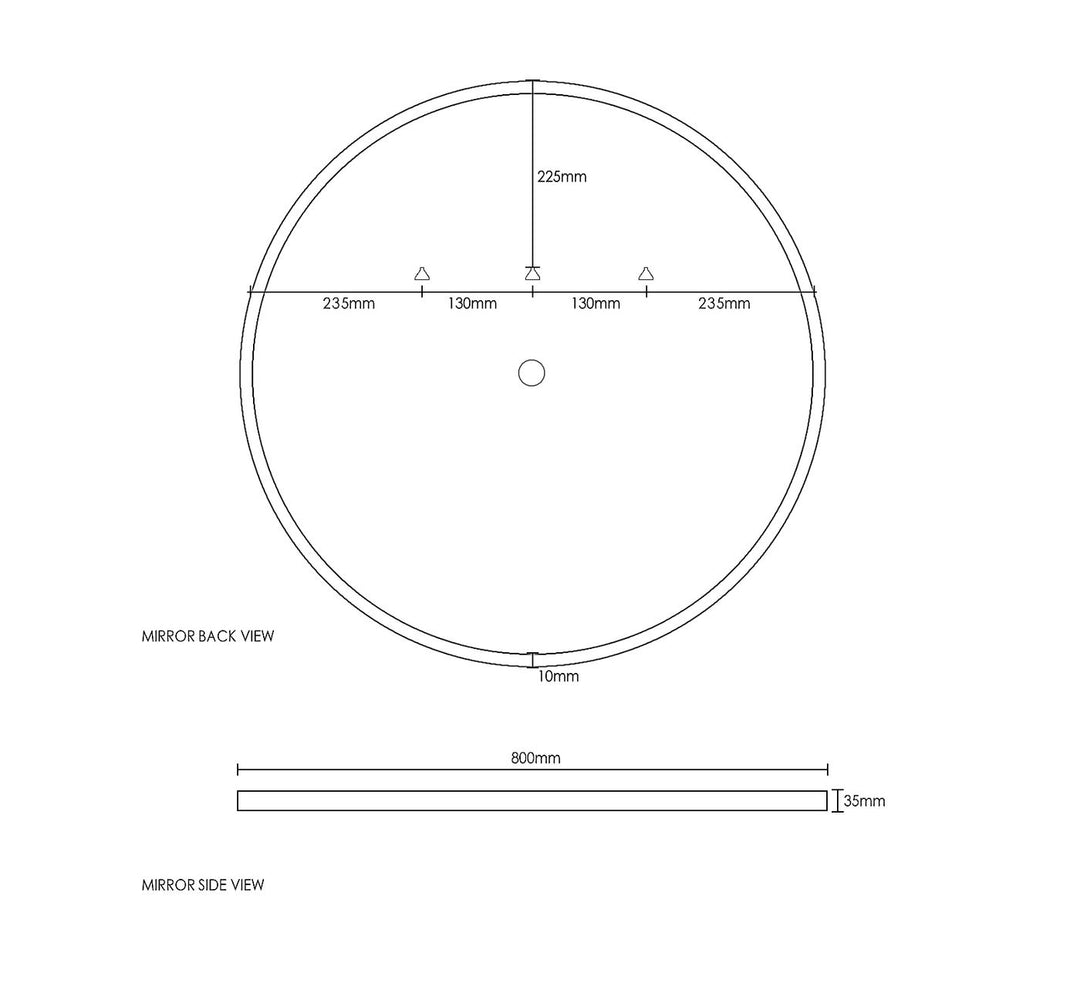 BRONTE LED MIRROR 800MM SPEAKE