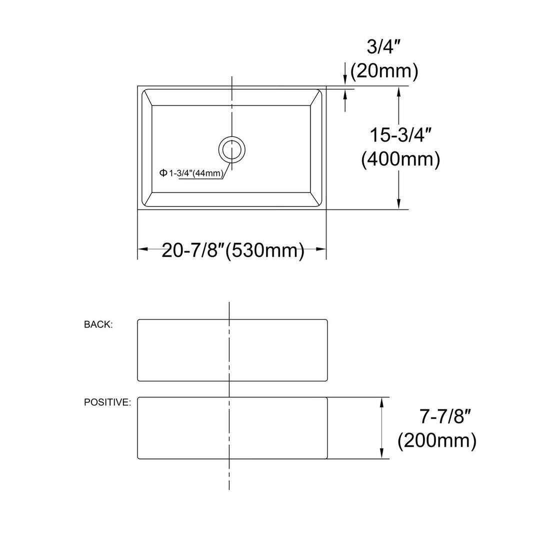 ESSENTIALS BUTLER SINK 530X400X200 MC53400