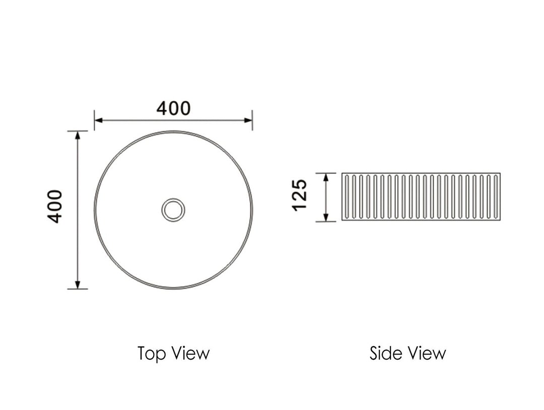 Marlo 400 Round Matt Black Basin OT4000MB