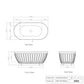 Attica Kensington Bath 1500 Gloss White AKBT-1500