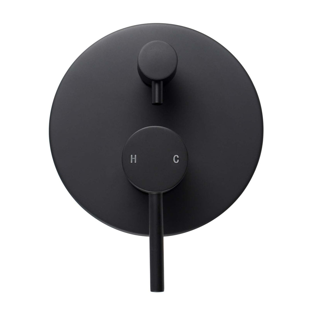 LUCID PIN Round Matte Black Shower/Bath Mixer Diverter(color up)