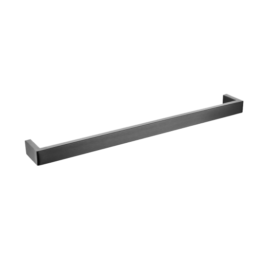 IVANO Series Square Gun Metal Grey Single Towel Rail 600mm