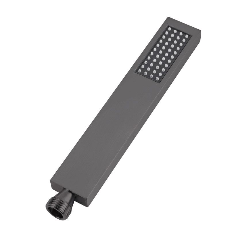 Gun Metal Grey Brass Square Handheld Shower Spray Head