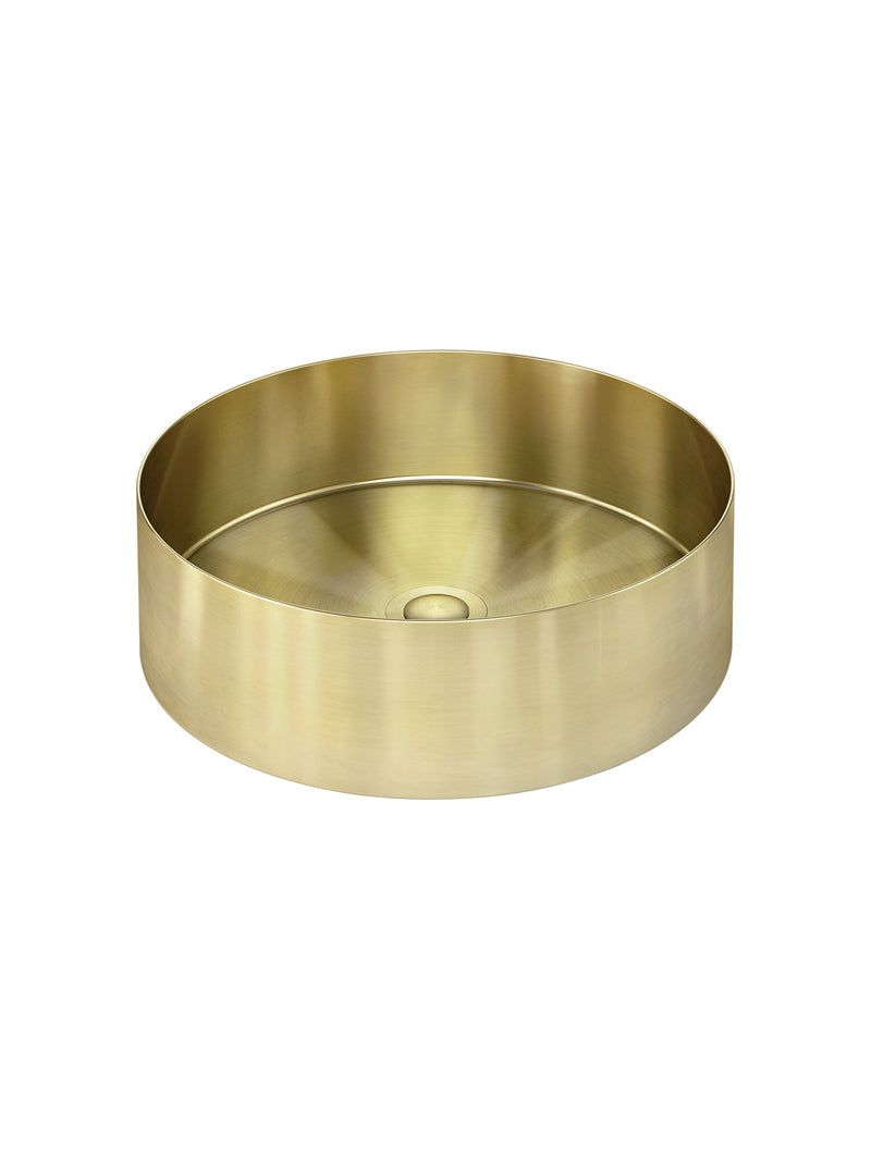 Lavello Round Steel Bathroom Basin 380 x 110 - PVD Tiger Bronze