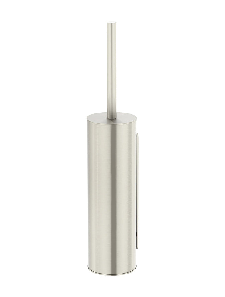 Round Toilet Brush & Holder - PVD Brushed Nickel