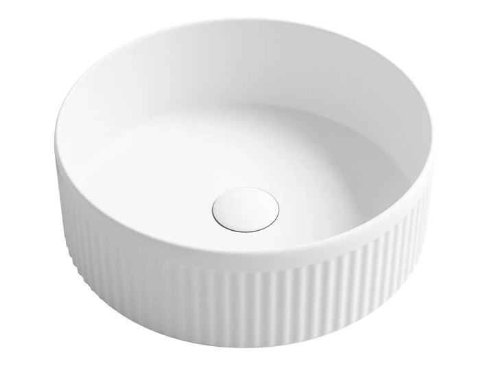 OXFORD 395X395X125 ROUND GLOSS WHITE BASIN