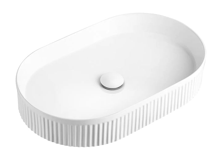 KENSINGTON 560x350x120mm OVAL BASIN GLOSS WHITE