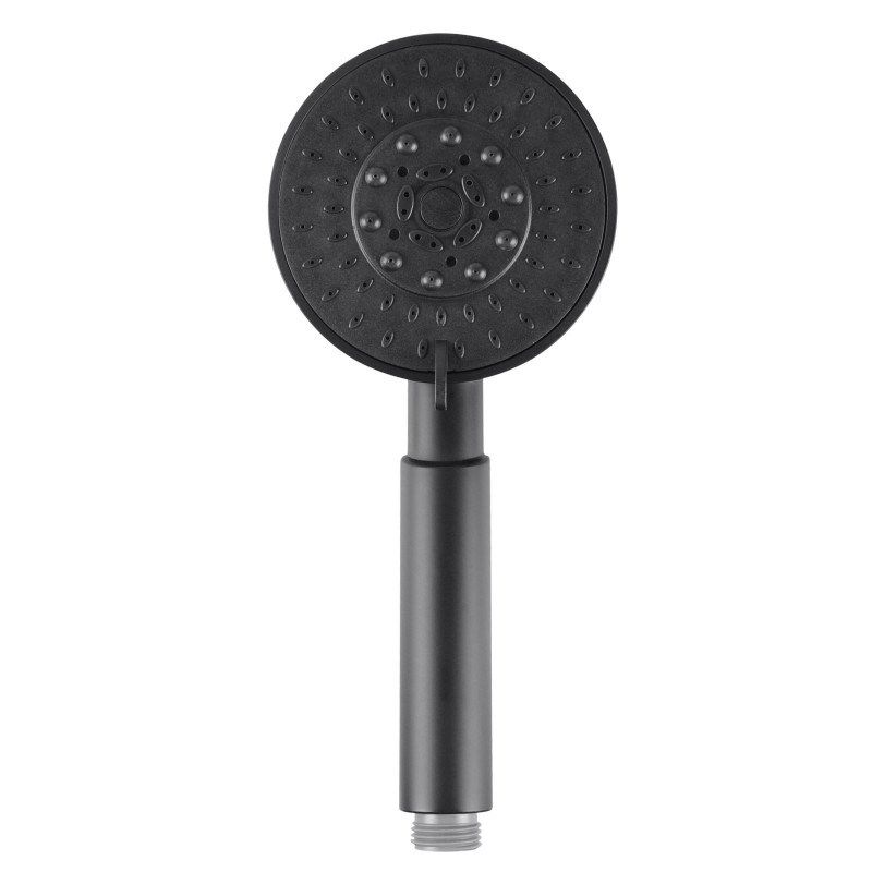 Black 5 Function Round Handheld Shower