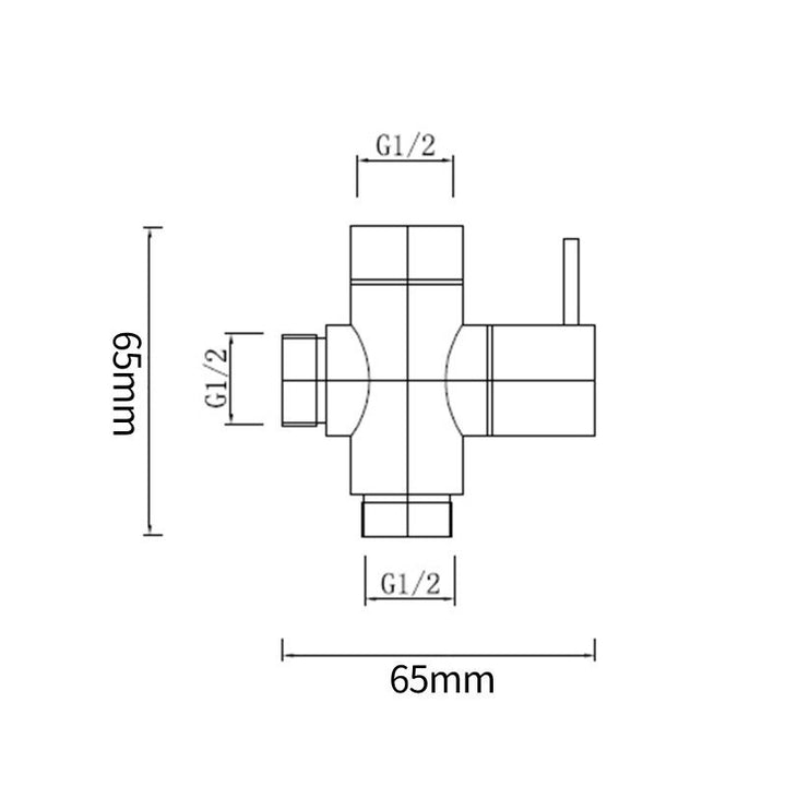 Bathroom Solid Brass Brushed Nickel Toilet Bidet Spray Diverter Only